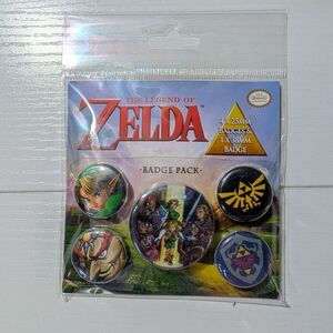 New Officially Licensed Nintendo The Legend of Zelda 5 Collectible Button Pack